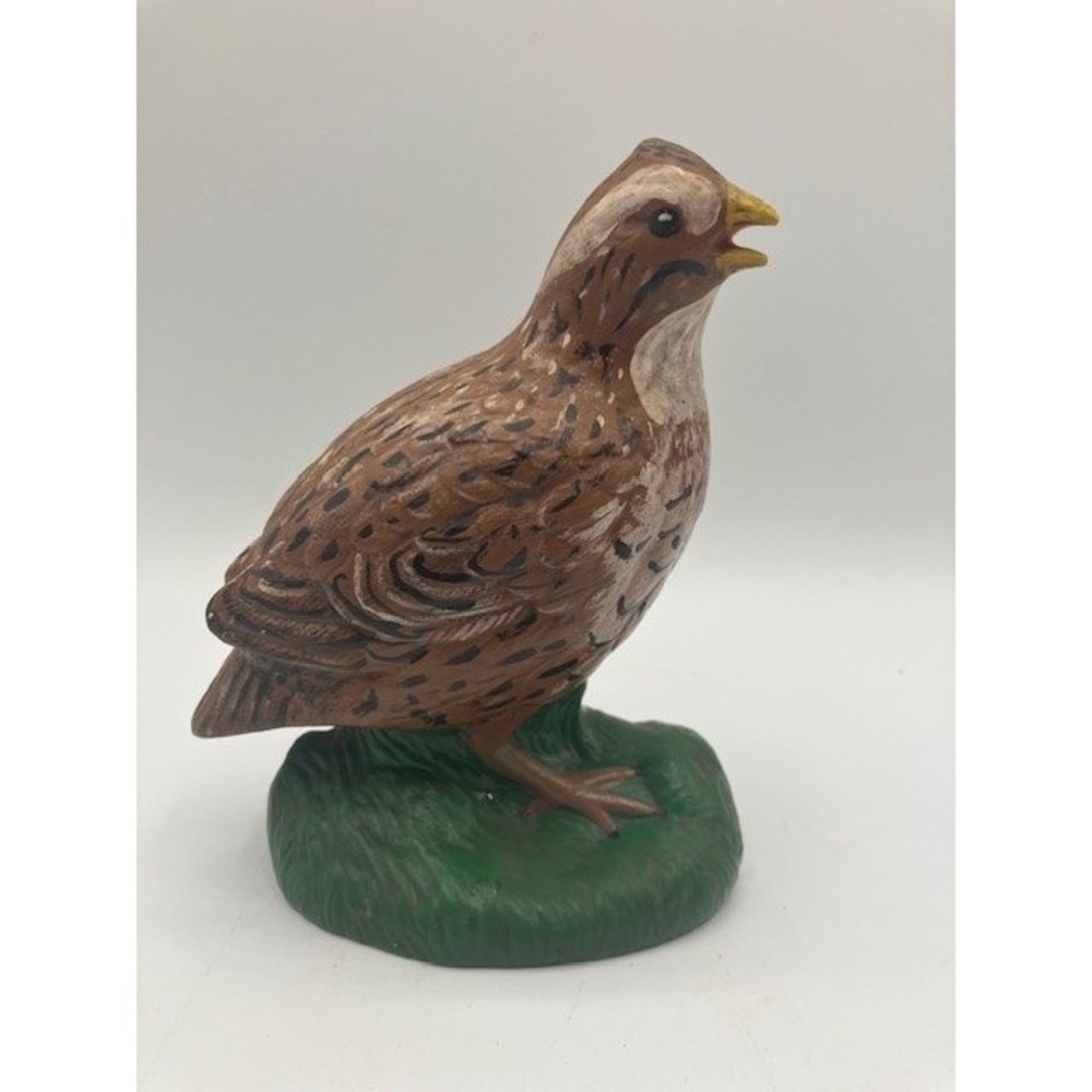 Vintage‎ 1981 Quail Bird Figurine  Brown/Green Collectible Hobbyist Piece 5.75"
